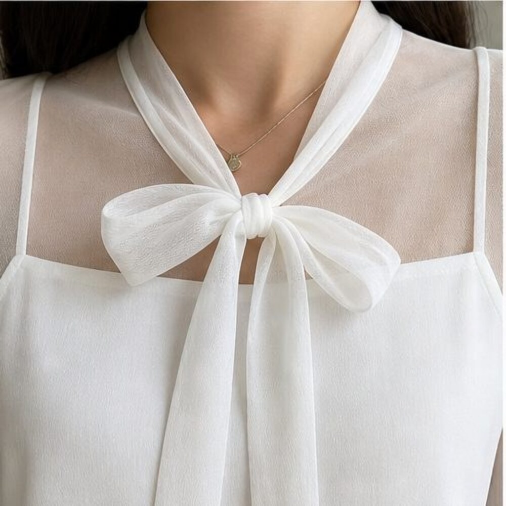 White Button Blouse - Picture 4 of 6